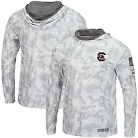 Colosseum Arctic Camo South Carolina Gamecocks OHT Military Appreciation Sweat à capuche manches longues pour homme