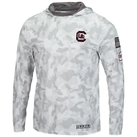 Men's Colosseum Arctic Camo South Carolina Gamecocks OHT Military Appreciation Long Sleeve Hoodie Top