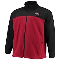 Veste en molleton à glissière pleine longueur Columbia Gamecocks de Caroline du Sud Big & Tall Flanker III noir/grenat pour homme