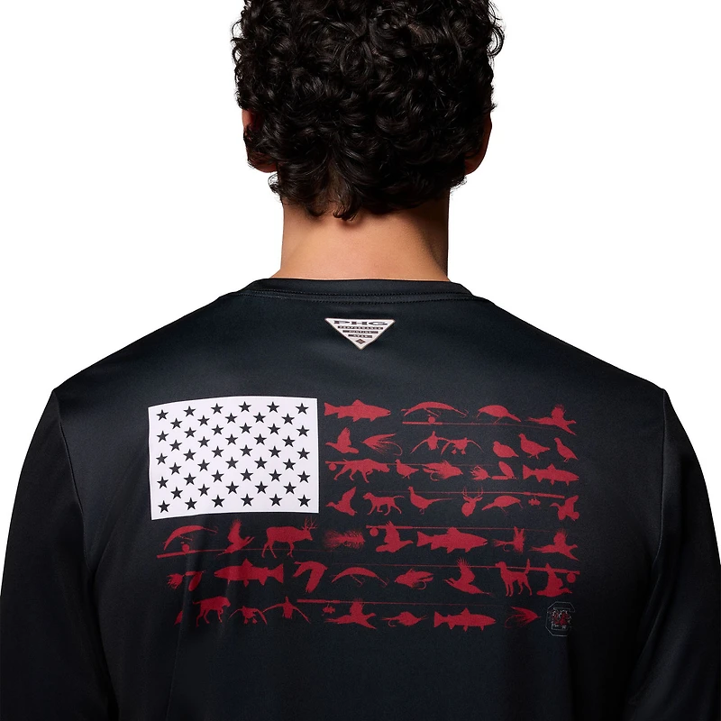 Men's Columbia  Black South Carolina Gamecocks PHG Terminal Shot Long Sleeve T-Shirt