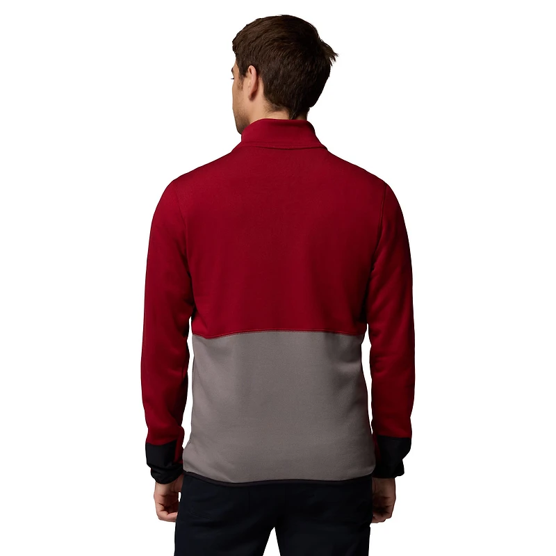 Men's Columbia Garnet/Gray South Carolina Gamecocks Hike Omni-Wick Half-Zip Pullover