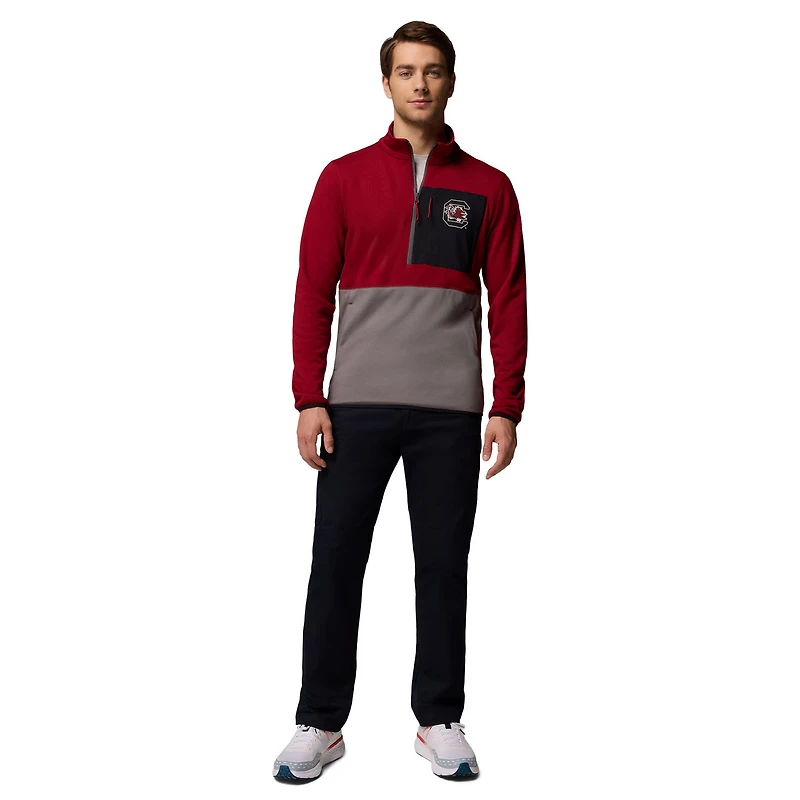 Pull-over demi-zip Omni-Wick Hike pour homme Columbia grenat/gris South Carolina Gamecocks