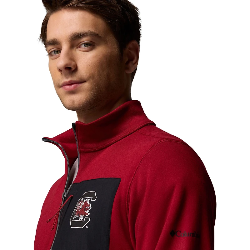Pull-over demi-zip Omni-Wick Hike pour homme Columbia grenat/gris South Carolina Gamecocks