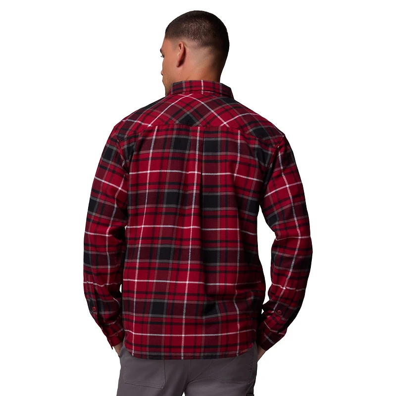 Men's Columbia  Garnet South Carolina Gamecocks Flare Gun Omni-Wick Flannel Long Sleeve Button-Up Shirt