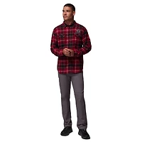 Men's Columbia  Garnet South Carolina Gamecocks Flare Gun Omni-Wick Flannel Long Sleeve Button-Up Shirt
