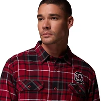 Men's Columbia  Garnet South Carolina Gamecocks Flare Gun Omni-Wick Flannel Long Sleeve Button-Up Shirt