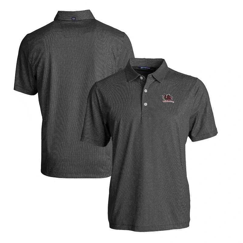 Polo extensible recyclé à imprimé symétrique écologique Pike pour homme, couleur noire, des South Carolina Gamecocks, de coupe Cutter & Buck, taille grande et