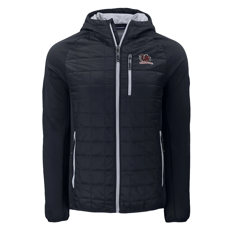 Men's Cutter & Buck Black South Carolina Gamecocks Vault Rainier Eco Hybrid PrimaLoft Full-Zip Jacket