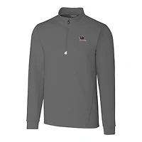 Men's Cutter & Buck Gray South Carolina Gamecocks Big Tall Traverse Stretch Quarter-Zip DryTec Top
