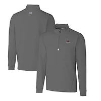 Men's Cutter & Buck Gray South Carolina Gamecocks Big Tall Traverse Stretch Quarter-Zip DryTec Top