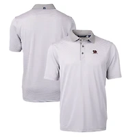 Polo Cutter & Buck Gray South Carolina Gamecocks pour homme, grandes tailles, en piqué écologique Virtue à micro-rayures et tissu DryTec recyclé.