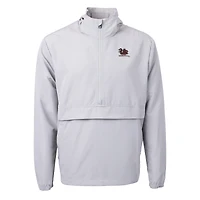 Men's Cutter & Buck  Gray South Carolina Gamecocks Vault Charter Eco Recycled Half-Zip Anorak Jacket