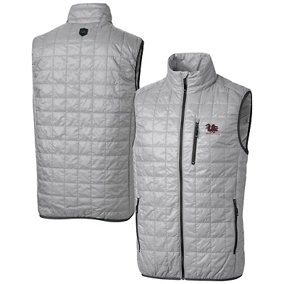 Men's Cutter & Buck  Gray South Carolina Gamecocks Vault Rainier PrimaLoft Eco Insulated Full-Zip Puffer Vest