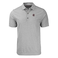 Men's Cutter & Buck  Heather Gray South Carolina Gamecocks Forge Eco Heathered Stripe Stretch Recycled Polo