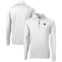 Men's Cutter & Buck  White South Carolina Gamecocks Vault Adapt Eco Knit Stretch Recycled DryTec Quarter-Zip Top