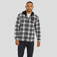 Veste à capuche matelassée en flanelle carreaux noire avec boutons-pression pour homme de la collection Darius Rucker par Fanatics, motif Gamecocks Caroline du Sud