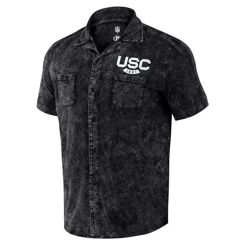 Men's Darius Rucker Collection by Fanatics  Black South Carolina Gamecocks Team Color Button-Up Shirt