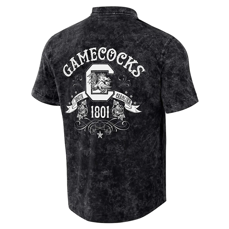 Men's Darius Rucker Collection by Fanatics  Black South Carolina Gamecocks Team Color Button-Up Shirt