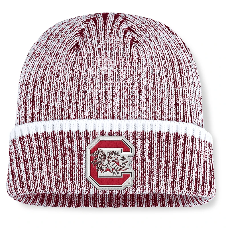 Bonnet en tricot à revers Haze pour homme, motif grenat/blanc, Gamecocks de Caroline du Sud