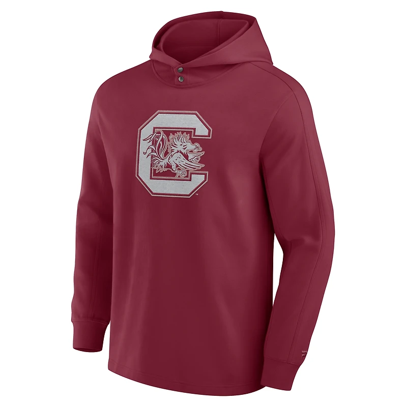 Men's Fanatics Garnet South Carolina Gamecocks Blaze Tri-Blend Pullover Hoodie