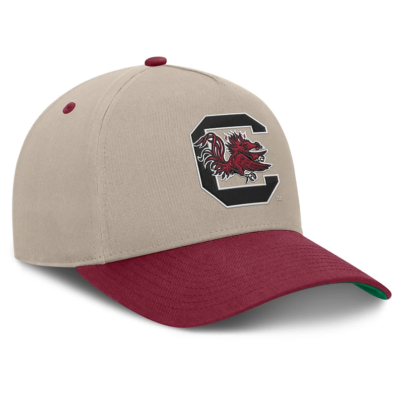 Men's Fanatics Stone/Garnet South Carolina Gamecocks Veteran Two-Tone Adjustable Hat