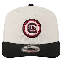 Men's New Era Cream/Black South Carolina Gamecocks Loyal Corduroy 9SEVENTY Adjustable Hat