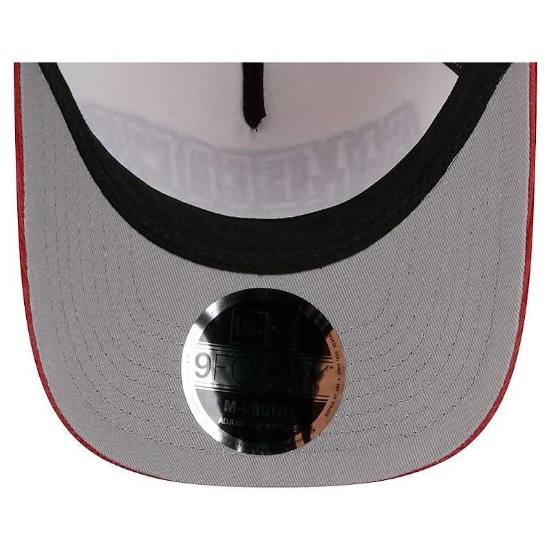 Men's New Era Garnet/Cream South Carolina Gamecocks Arch Two-Tone Corduroy 9FORTY A-Frame Adjustable Hat