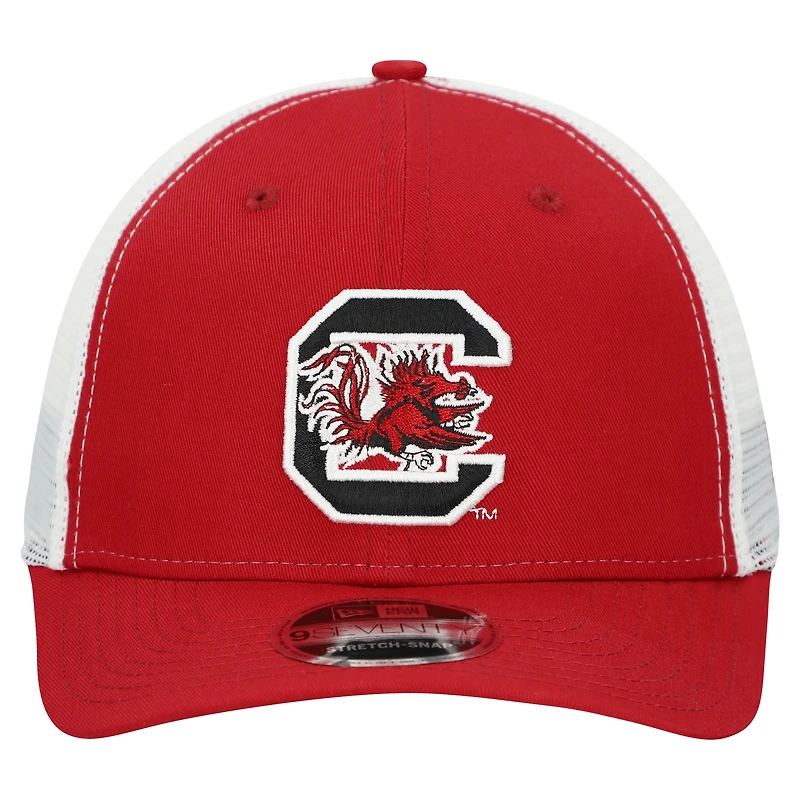 Men's New Era Garnet South Carolina Gamecocks Team 9SEVENTY COOLERA Trucker Adjustable Hat