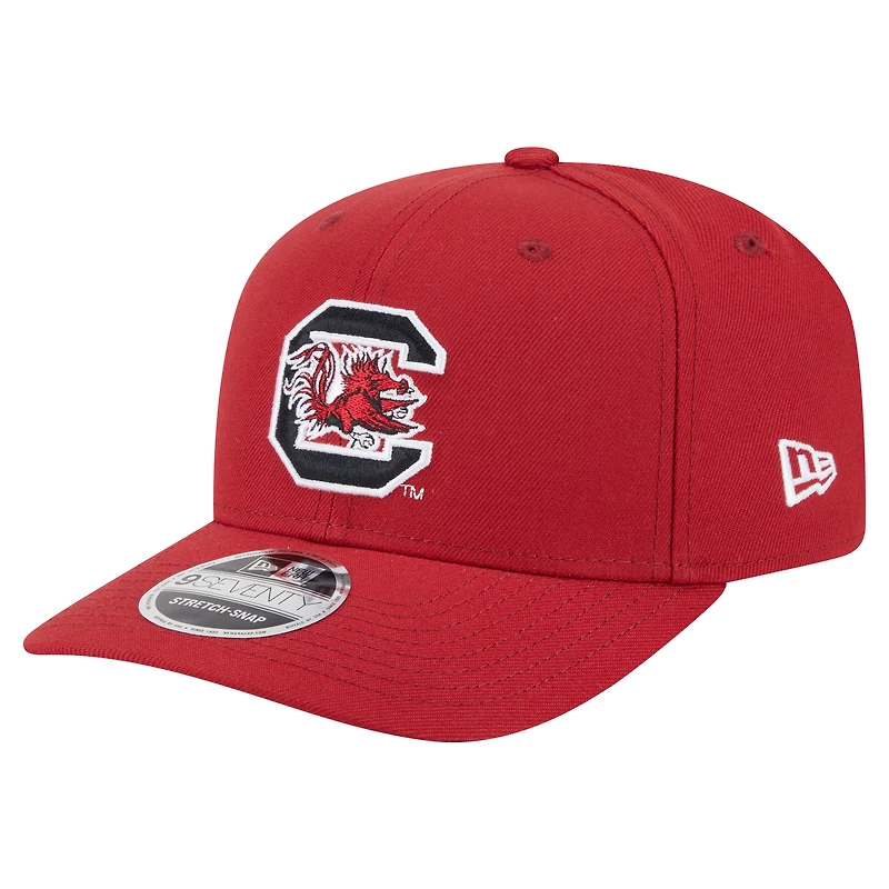 Men's New Era Garnet South Carolina Gamecocks Team Collective 9SEVENTY Stretch-Snap Adjustable Hat