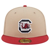 Casquette ajustée bicolore 59FIFTY New Era kaki pour homme, Gamecocks de Caroline du Sud