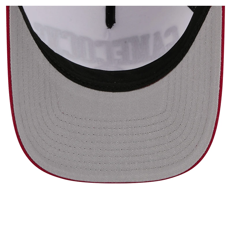 Men's New Era White/Garnet South Carolina Gamecocks Arch Two-Tone Rope 9FORTY A-Frame M-Crown Adjustable Hat