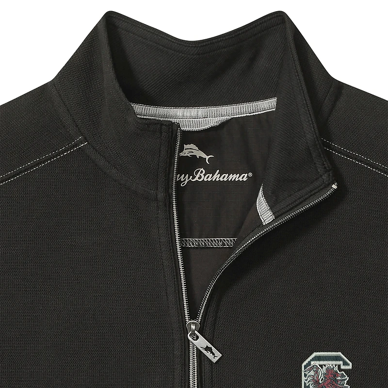 Men's Tommy Bahama Black South Carolina Gamecocks Montego Bay Half-Zip Jacket