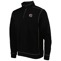 Men's Tommy Bahama Black South Carolina Gamecocks Sport Tobago Bay Tri-Blend Mock Neck Half-Zip Jacket