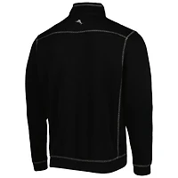 Men's Tommy Bahama Black South Carolina Gamecocks Sport Tobago Bay Tri-Blend Mock Neck Half-Zip Jacket