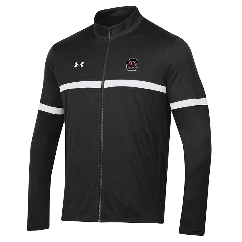 Veste entièrement zippée Under Armour pour hommes des Gamecocks de Caroline du Sud 2023 Assist Warm Up noire