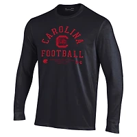 Men's Under Armour Black South Carolina Gamecocks 2025 Sideline Football Performance Cotton Long Sleeve T-Shirt