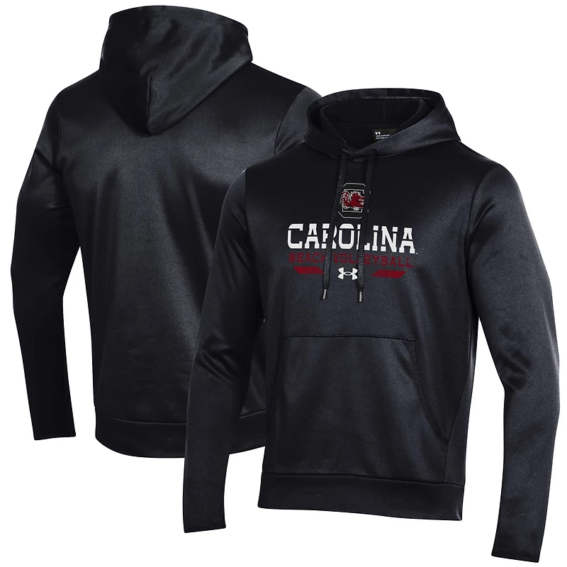 Sweat à capuche en molleton noir pour homme Under Armour South Carolina Gamecocks Beach Volleyball All Day