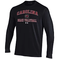 T-shirt de beach-volley performance à manches longues pour homme Under Armour Black South Carolina Gamecocks