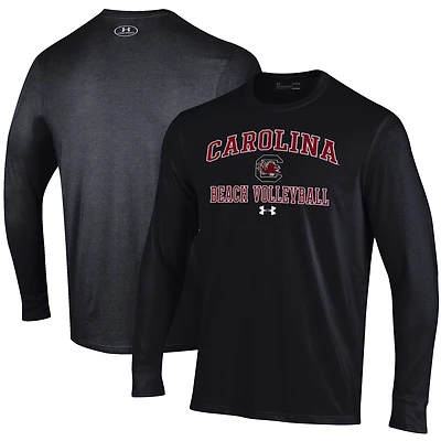 T-shirt de beach-volley performance à manches longues pour homme Under Armour Black South Carolina Gamecocks