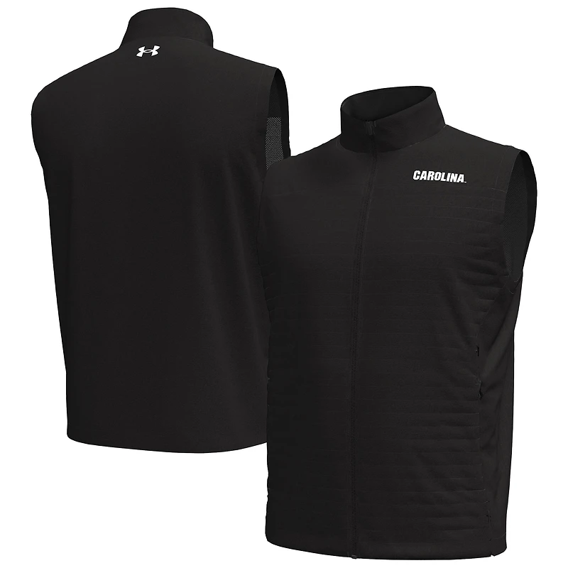 Gilet zippé Under Armour noir pour homme, Gamecocks de Caroline du Sud Drive Pro Storm