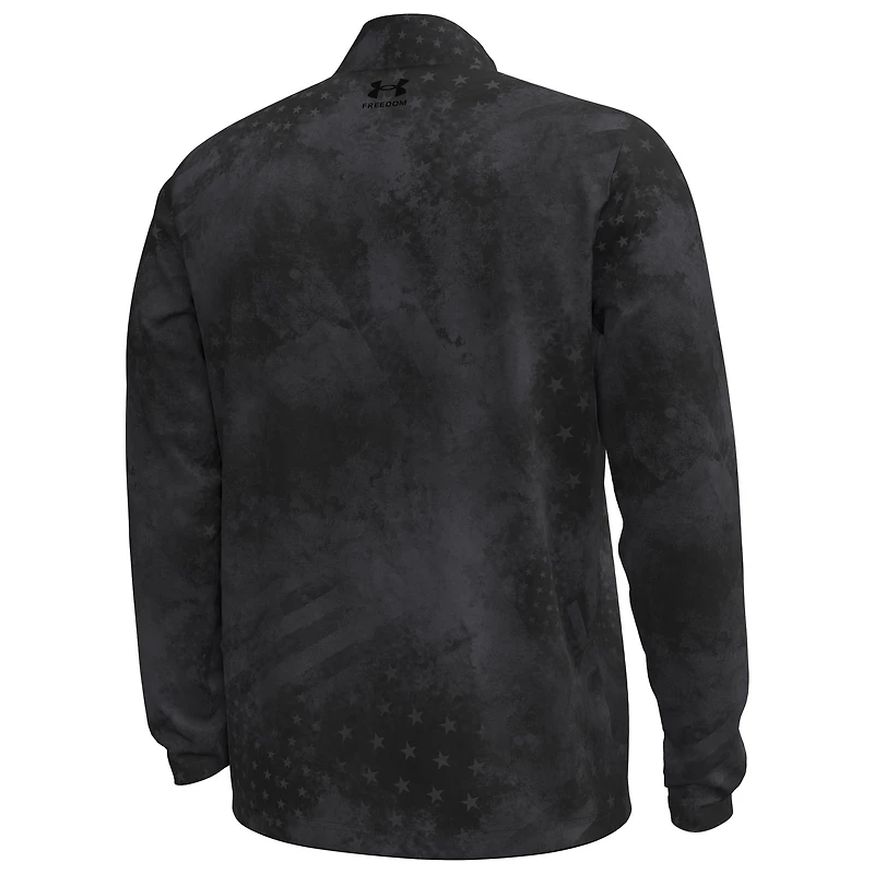 Haut demi-zippé ArmorFuse noir pour homme des Gamecocks de Caroline du Sud la collection Freedom d'Under Armour