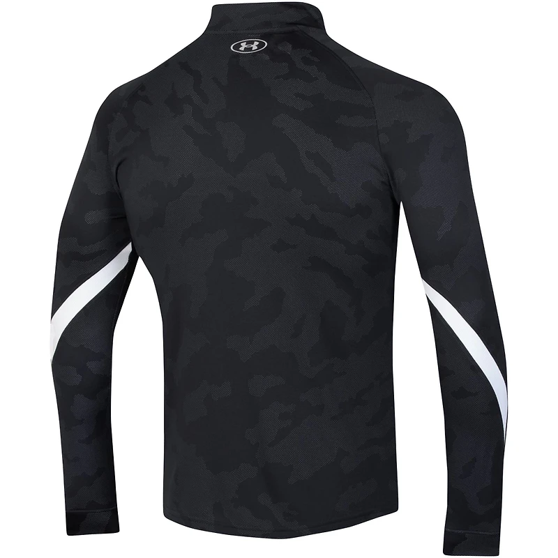 Haut noir à quart de zip camouflage Under Armour pour hommes des Gamecocks Caroline du Sud Game Day Camo