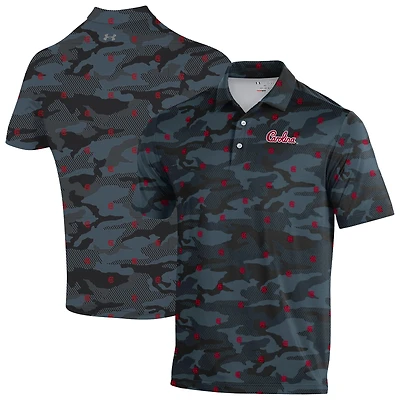 Polo noir Under Armour Gameday Armourfuse pour homme, équipe des South Carolina Gamecocks