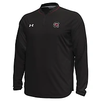 Veste à manches longues et quart de zip Under Armour Black South Carolina Gamecocks Motivate pour homme