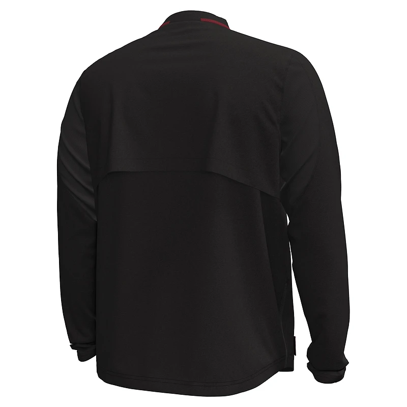 Veste à manches longues et quart de zip Under Armour Black South Carolina Gamecocks Motivate pour homme