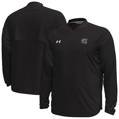 Veste à manches longues et quart de zip Under Armour Black South Carolina Gamecocks Motivate pour homme