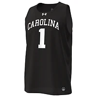 Maillot de basketball réplique Under Armour noir pour homme des Gamecocks Caroline du Sud n° 1