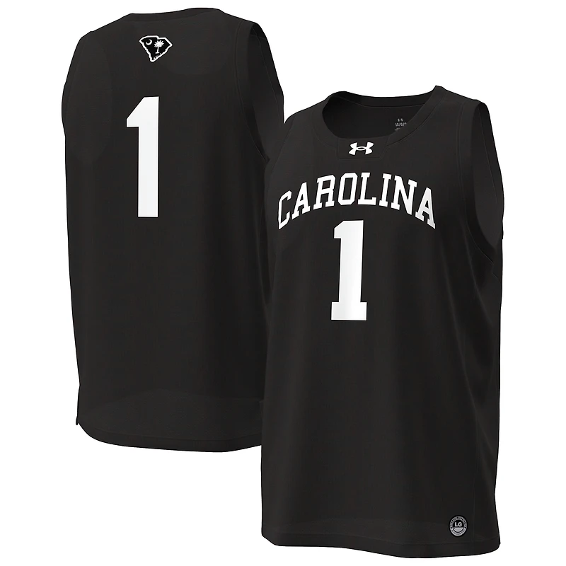 Men's Under Armour Black South Carolina Gamecocks #1 Replica Basketball Jersey