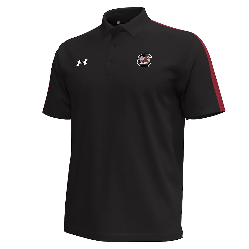Men's Under Armour Black South Carolina Gamecocks Pinnacle Performance Polo