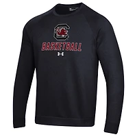 Sweat-shirt en molleton noir Under Armour Gamecocks de Caroline du Sud Raglan Basketball Rival pour homme